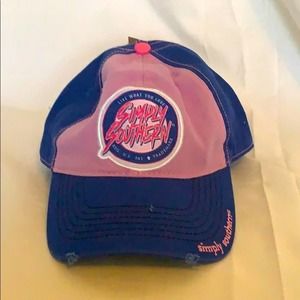 Blue and pink simply southern hat